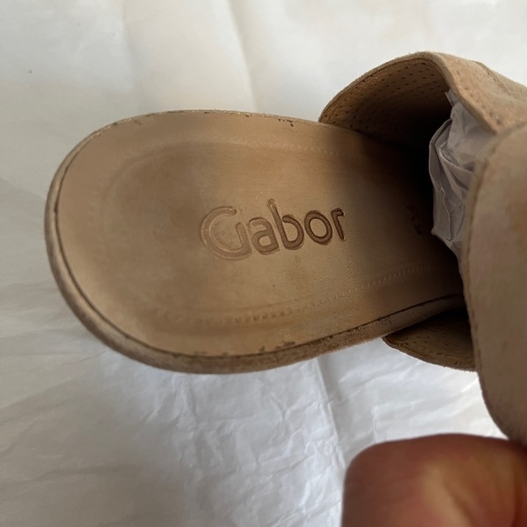 Gabor Women's Pink Leather Peep-Toe Block Heel Sandals, Sz 38.5 - Picture 12 of 13